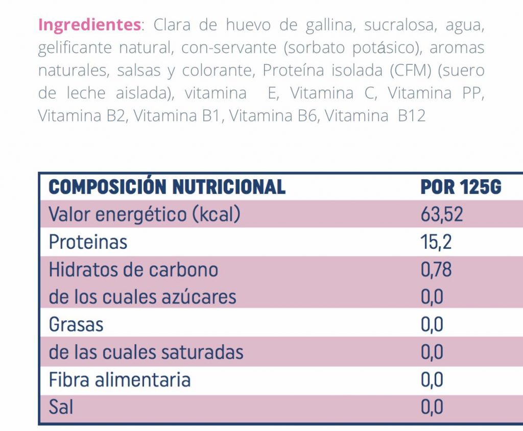 Valores nutricionales flanes FlanCell de LightCell Valores nutricionales flanes FlanCell de LightCell